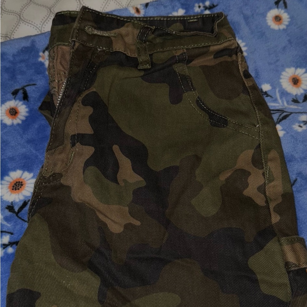 Green army shorts